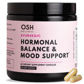 Freshly Moms front label showing product name and key adaptogens for hormone support