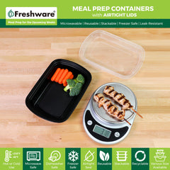 Freshware open container top view showing roomy 32 oz interior