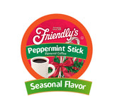 Friendly's front packaging showing peppermint stick pods and holiday appeal