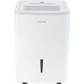 Frigidaire 50 Pint dehumidifier front view showing design and portability benefit