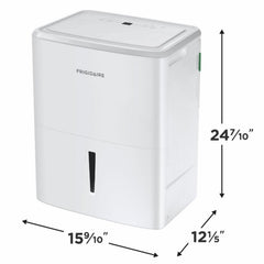 Frigidaire front-loading bucket with handle showing spill-free emptying benefit