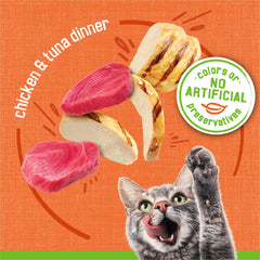 Friskies cat eating from bowl illustrating appetite appeal and enjoyment