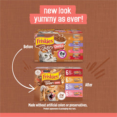 Friskies gravy close-up highlighting rich sauce and aroma