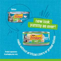 Friskies pate texture close-up showing smooth consistency for easy eating