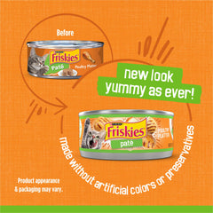 Friskies pate close-up texture highlighting smooth pate appealing to cats