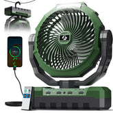 FRIZCOL front view showing fan and light, portable cooling on the go