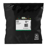 Frontier Co-op organic garlic granules front packaging showing label and net weight