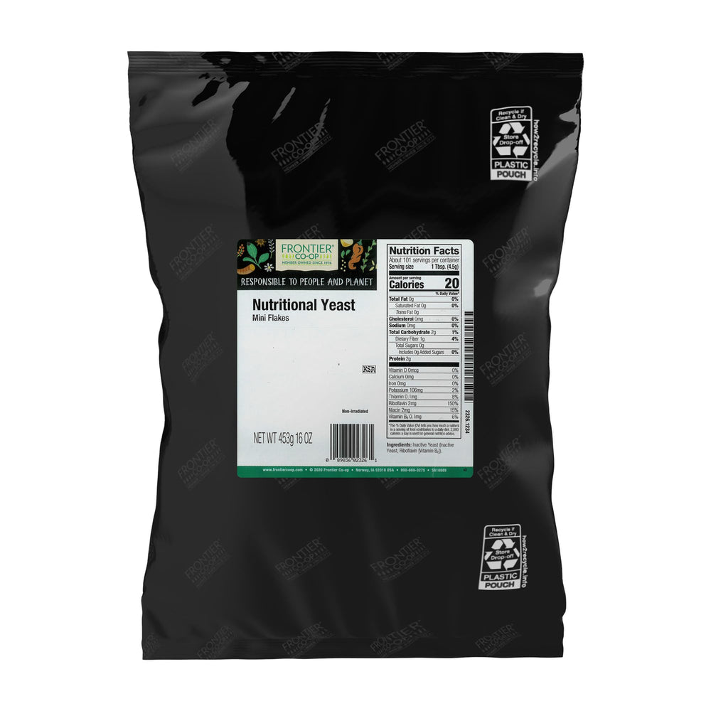 Frontier Co-op front-of-bag showing 1 lb bulk packaging and kosher claim