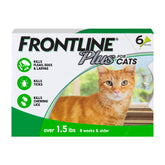 Frontline packaging front showing six-count and brand protection