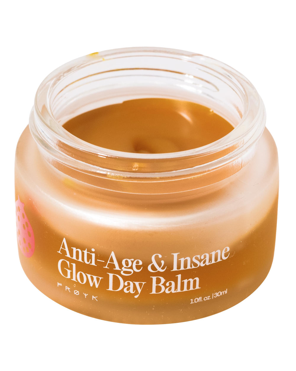 FRØYA jar front view showing compact balm and portable design for everyday glow