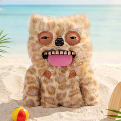 Fuggler Sir Belch side profile with beach hat showing playful styling and summer-ready personality