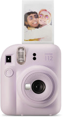 Fujifilm Instax Mini 12 front view showing compact lilac design and instant appeal