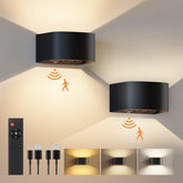 FULEN front view of the two-pack sconces showing cordless convenience