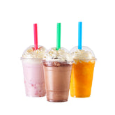 FULING front view of 16 oz PET cup with dome lid highlighting clear presentation