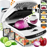 fullstar front view packaging showing compact chopper and clear benefits