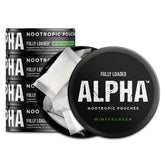 Fully Loaded Alpha front can showing wintergreen label and benefit