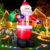 FunFanso front view of 8ft Santa inflatable bright yard centerpiece