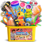 FUN KIDZ clear storage box showing organized 24-piece set for tidy transport