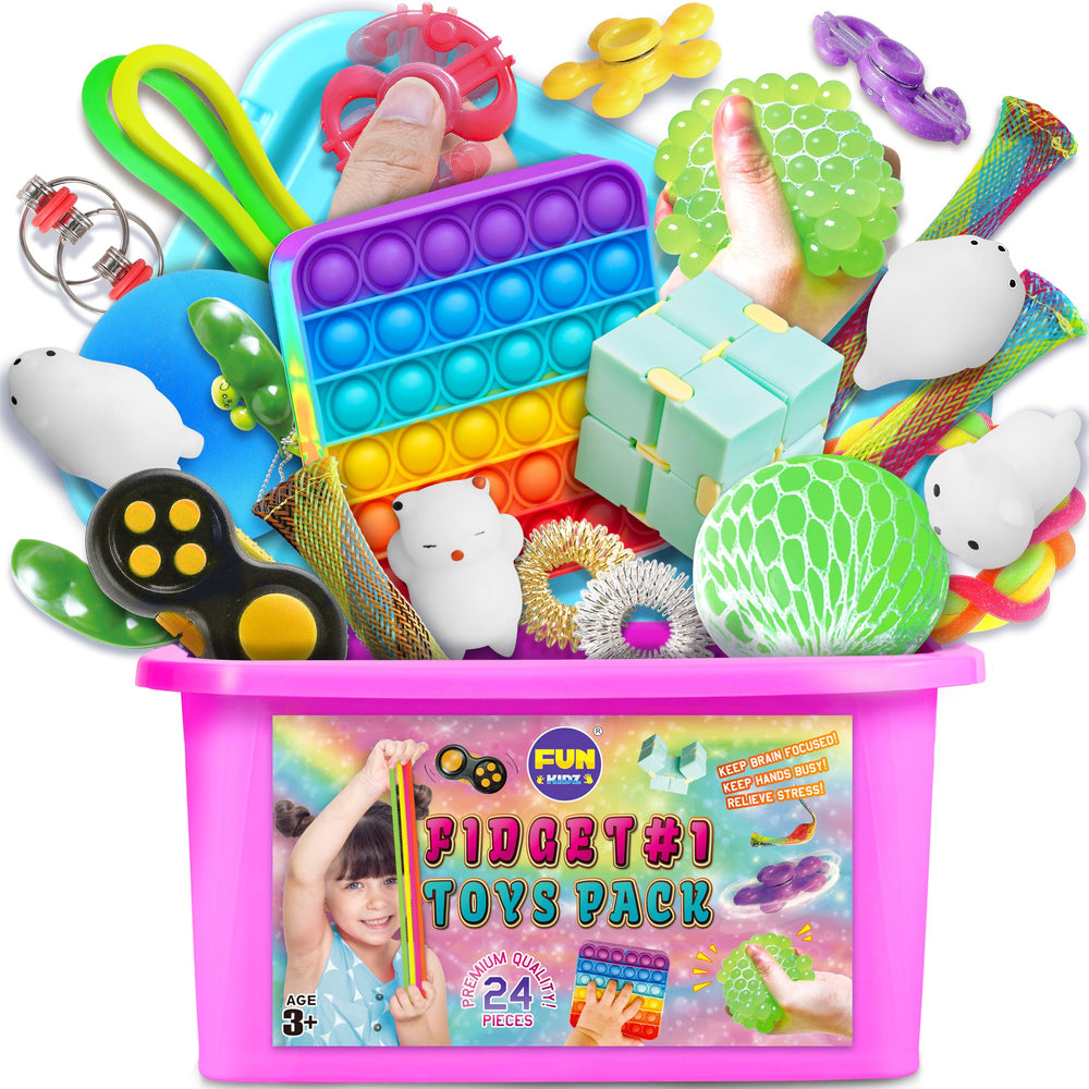 FUN KIDZ front packaging showing full fidget box for easy gifting