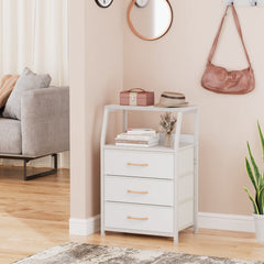 Furnulem wood top close-up highlighting durable surface for lamps and decor