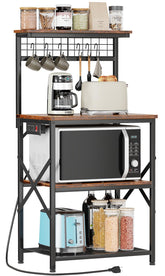 Furologee front view showing full 4-tier rack and organized appliances