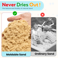 FURWEY close-up of sand texture highlighting moldable, wet-beach feel and fine grains