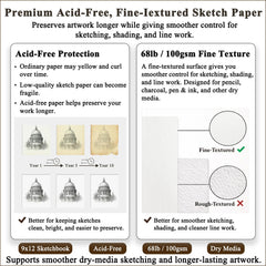 Fuxi sketch book open flat to display usable drawing surface benefit