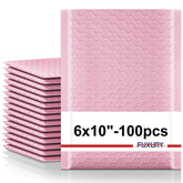 Fuxury light pink mailer front view showing neat branding and color appeal