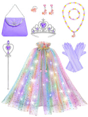 Fuzmo front view purple set showing full costume and accessories for instant play