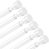fvonzn front packaging showing six white adjustable rods and quick setup benefit