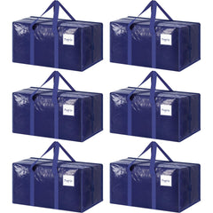 FYGRIP front view of six dark blue moving bags showing capacity and uniform look