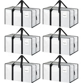 FYGRIP front view of white large moving bag showing capacity and label benefit