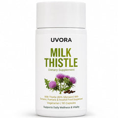 FYRKOA Uvora front bottle view showing clear supplement benefits