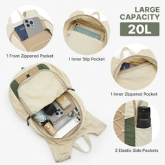 G4Free side pocket holding water bottle for hydration-on-the-go benefit