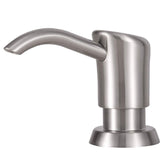 GAGALIFE dispenser front view showing sleek brushed nickel and clean lines for a tidy sink