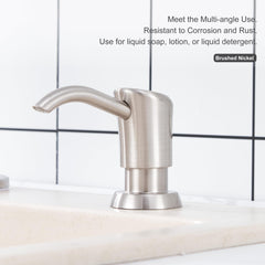 GAGALIFE dispenser side swivel demonstrating 360-degree rotation for flexible sink access