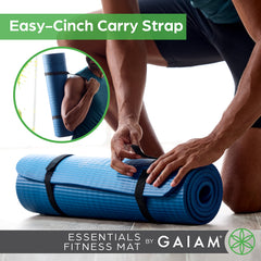 Gaiam thickness edge profile showing 10mm foam to protect knees and joints