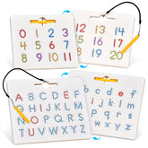 GAMENOTE front view of double-sided board showing letters and numbers for learning