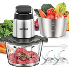 Ganiza front view with dual bowls showing versatility and fast prep