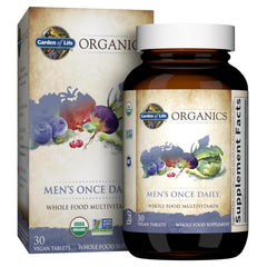 Garden of Life front packaging showing mykind men's once daily benefits