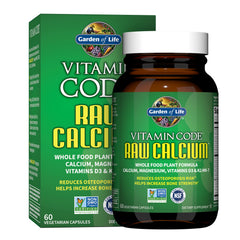 Garden of Life front packaging showing product benefits and raw calcium