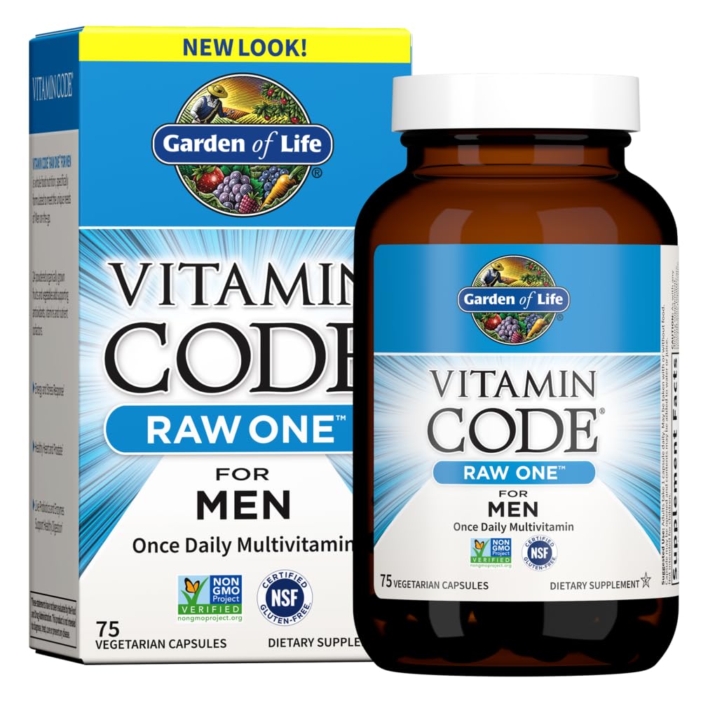 Garden of Life RAW ONE front packaging showing product and benefits