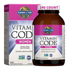 Garden of Life front packaging showing product and long-lasting supply benefit