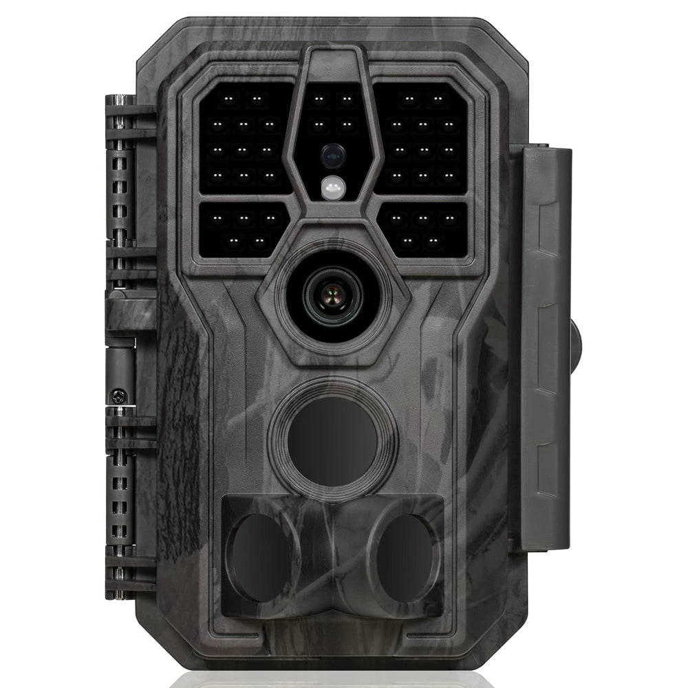 GardePro E5S front view showing lens and sensors for sharp wildlife photos