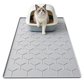 Garoopion front view showing mat size and gray color benefiting floor protection
