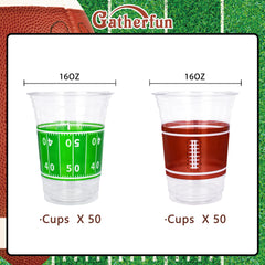 Gatherfun close-up of yard-line and football graphics showing clear printed detail