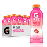 Gatorade Fit front packaging showing Watermelon Strawberry and no added sugar benefit