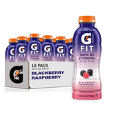 Gatorade Fit front packaging showing blackberry raspberry bottles and hydration benefit