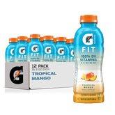 gatorade fit front packaging showing tropical mango bottle and branding benefits