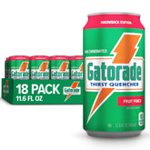 Gatorade Fruit Punch front pack shot showing 18-can box and branding for quick identification